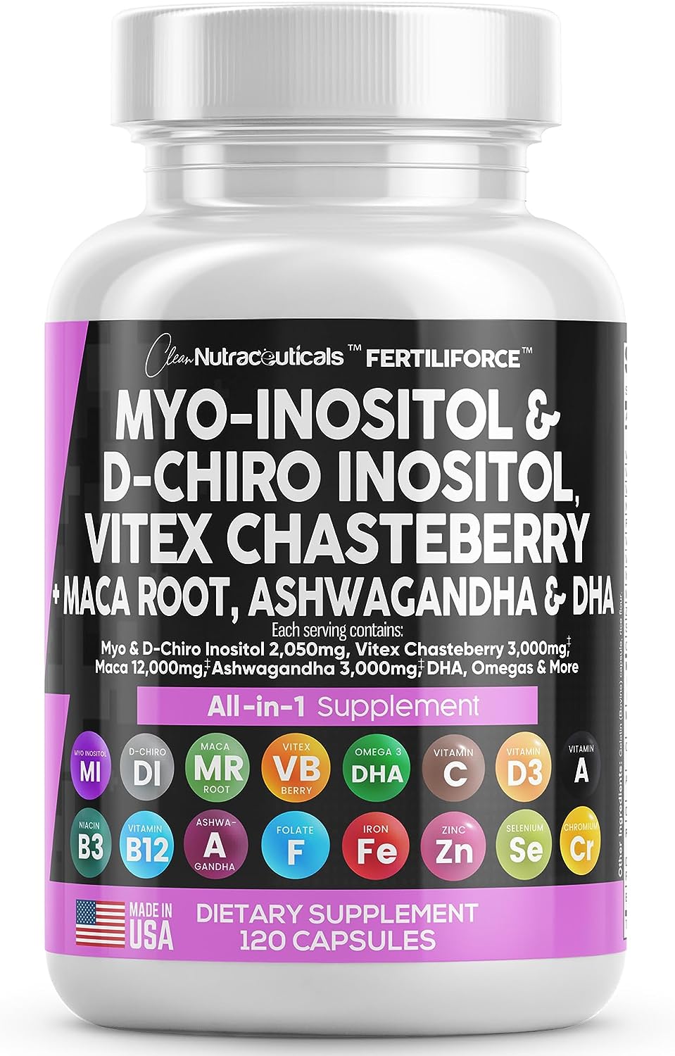 Fertility Prenatal Vitamins for Women Trying to Conceive, Support Healthy  Cycles, Helps Fertility - Vitex (Chaste Berry), PABA, Folate Folic Acid