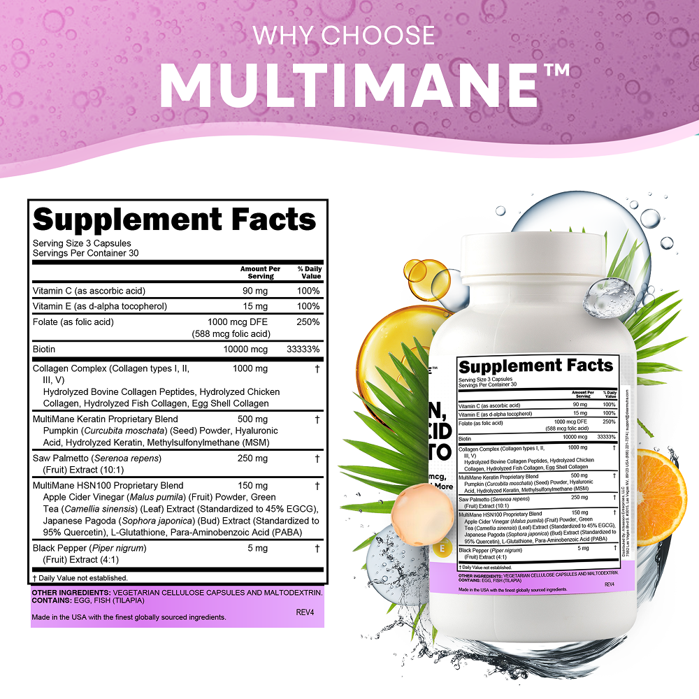 Multimane™ Hair Skin Nail Supplement