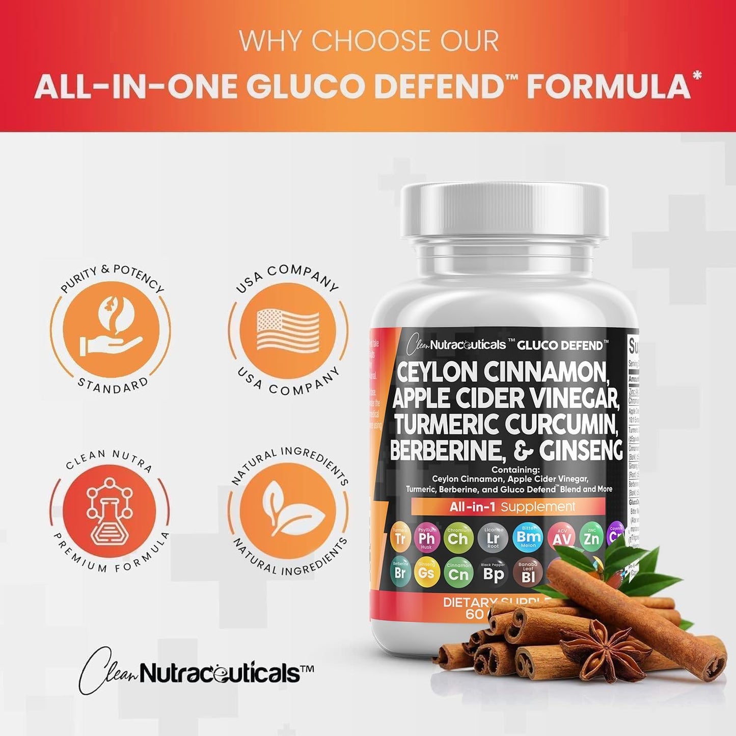 GlucoDefend™ with Ceylon Cinnamon