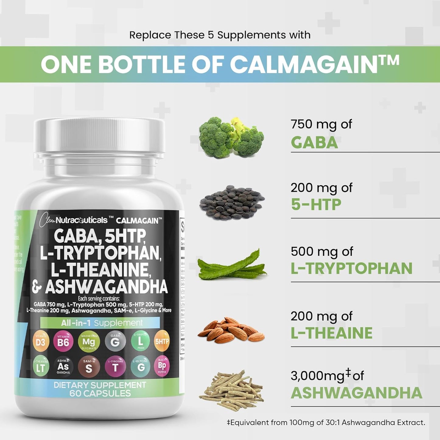 CalmAgain All in 1 5 HTP Supplement