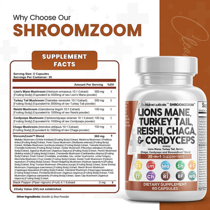 Shroomzoom™ Mushroom Supplement