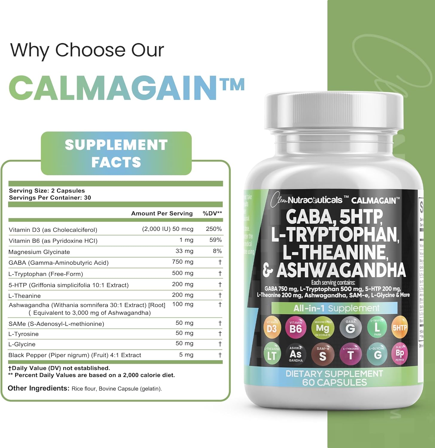 CalmAgain All in 1 5 HTP Supplement