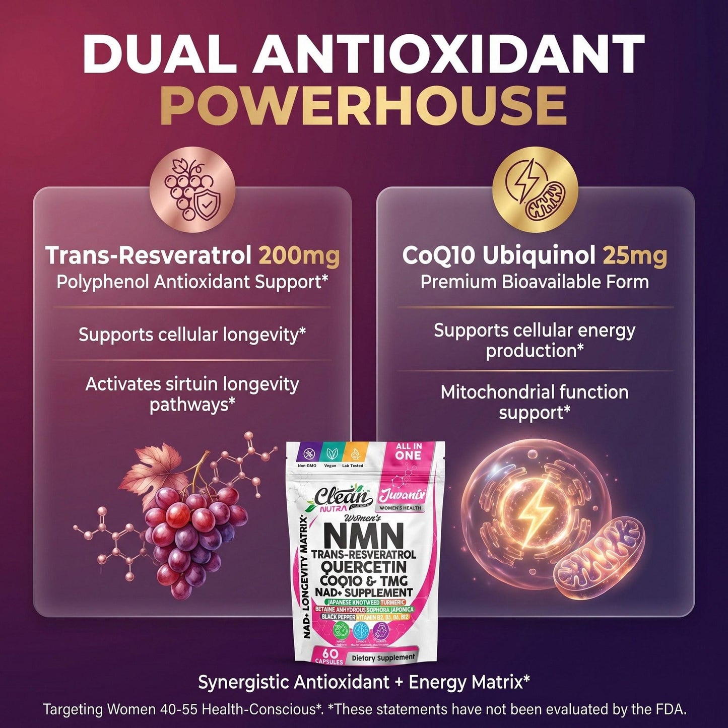 Juvanix NMN 500mg + NAD Longevity Matrix
