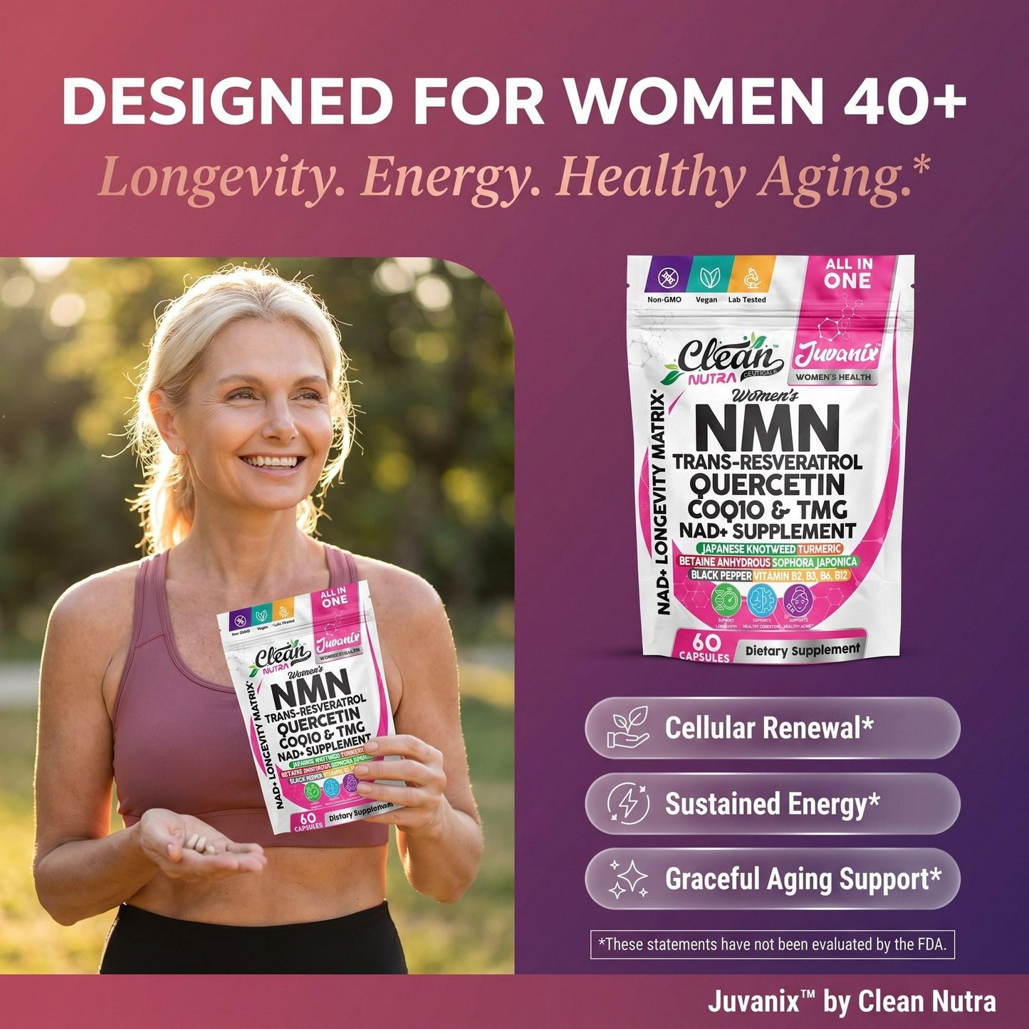 Juvanix NMN 500mg + NAD Longevity Matrix