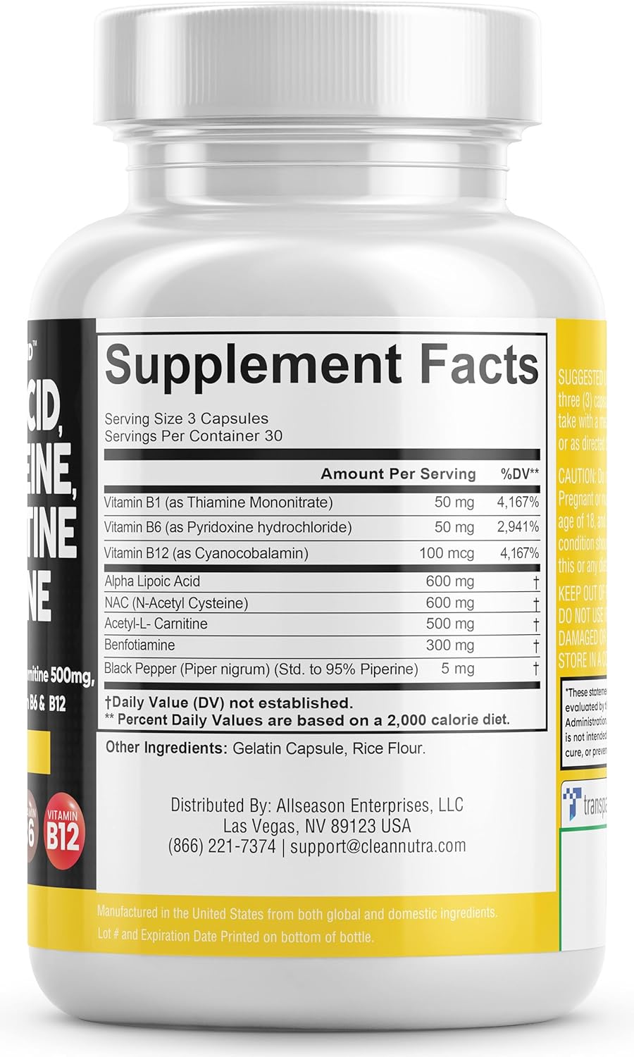 Nerve Defend: Nerve Support Supplement for Women and Men with Vitamin B1, B6 &amp; B12