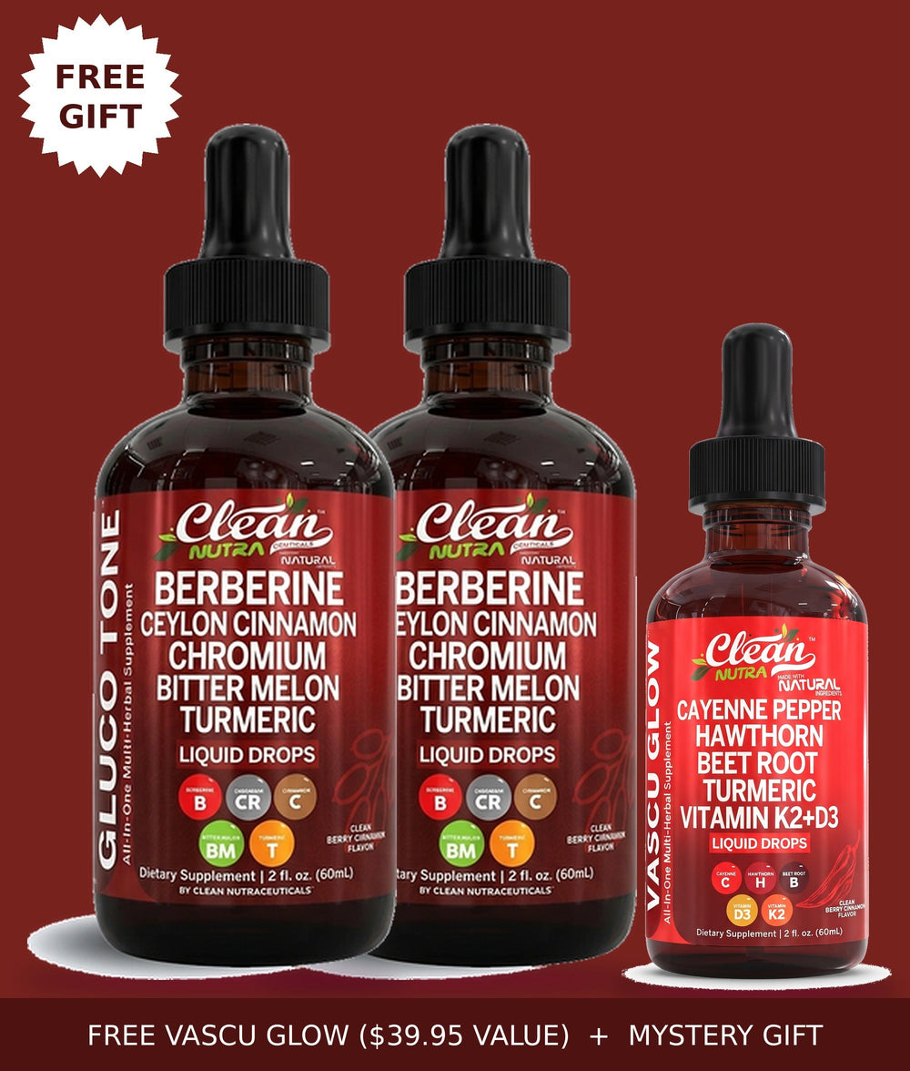 Gluco Tone + Free Gifts — Buy 2 Get 1 Free with Vascu Glow