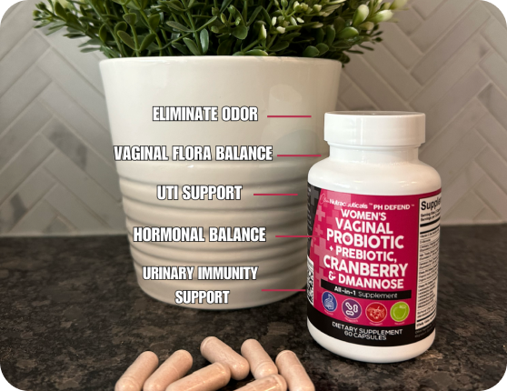 We've all been there - that moment of panic when you notice an embarrassing odor or abnormal discharge before an intimate moment. The specific Lactobacillus strains in pH Defend target the root cause of vaginal odor and unusual discharge. No more turning down spontaneous dates or keeping your partner at arm's length because you're worried about what they might smell or notice.