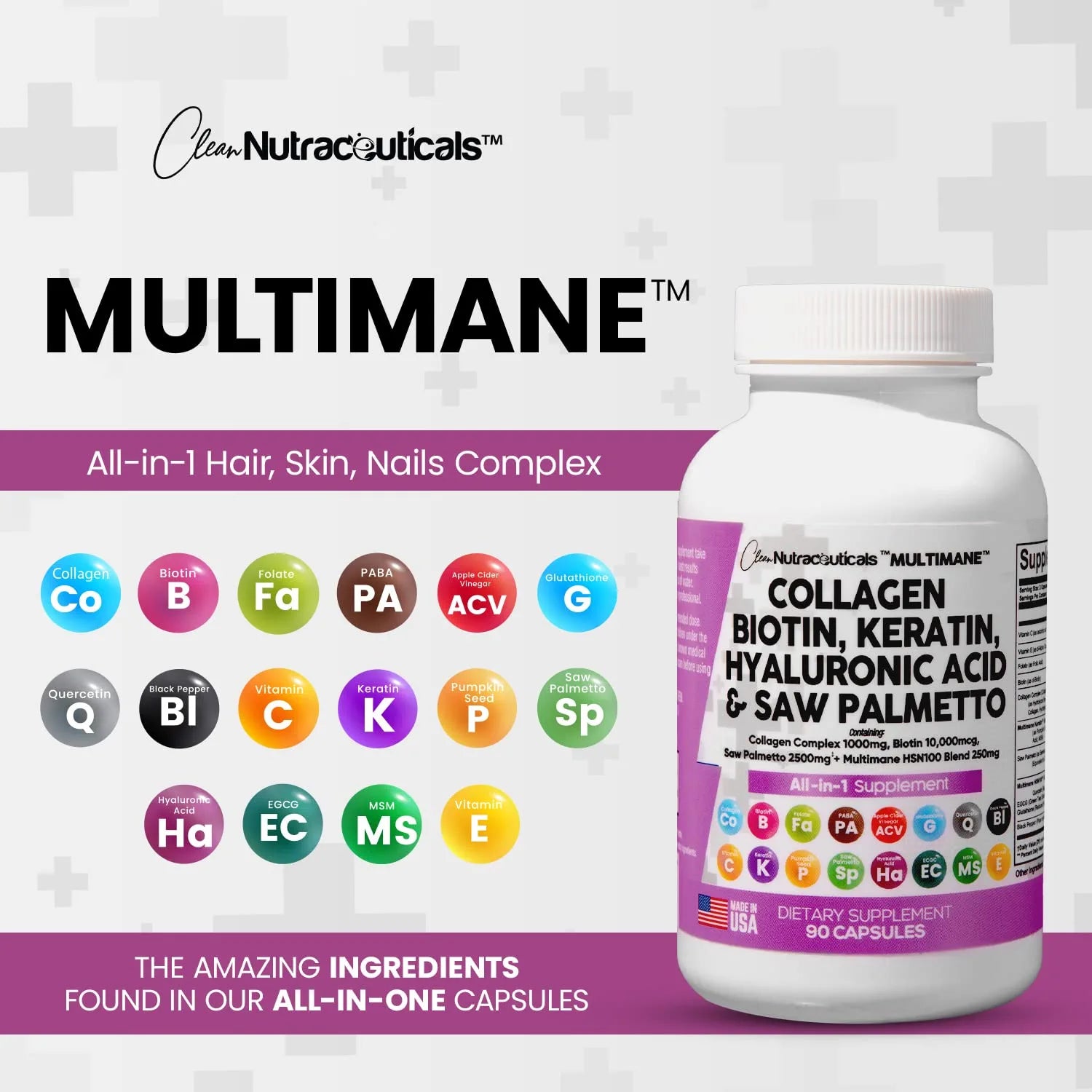 Multimane™ Hair Skin Nail Supplement