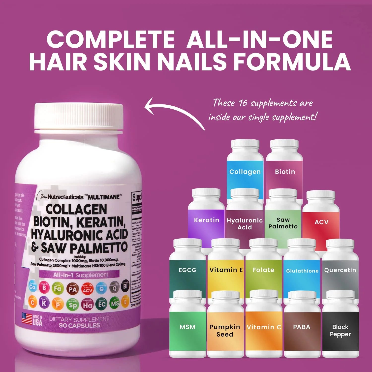 Multimane™ Hair Skin Nail Supplement