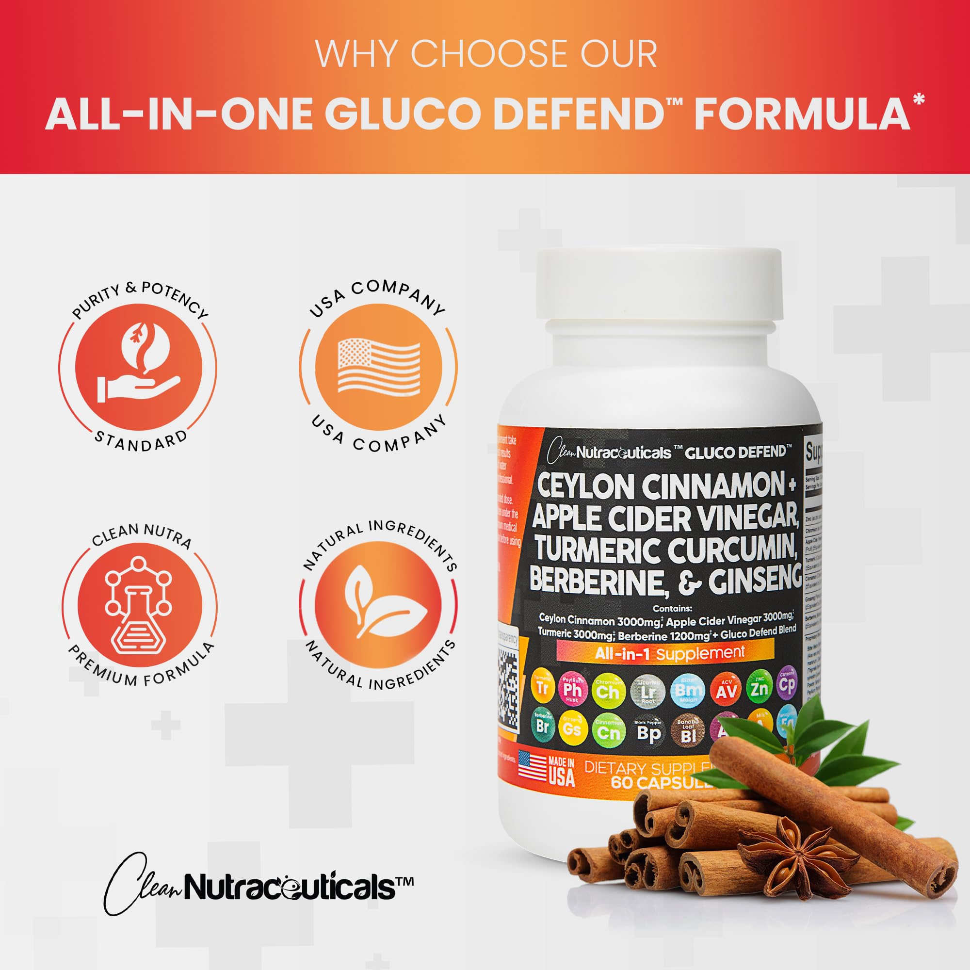 GlucoDefend™ with Ceylon Cinnamon